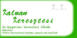 kalman keresztesi business card